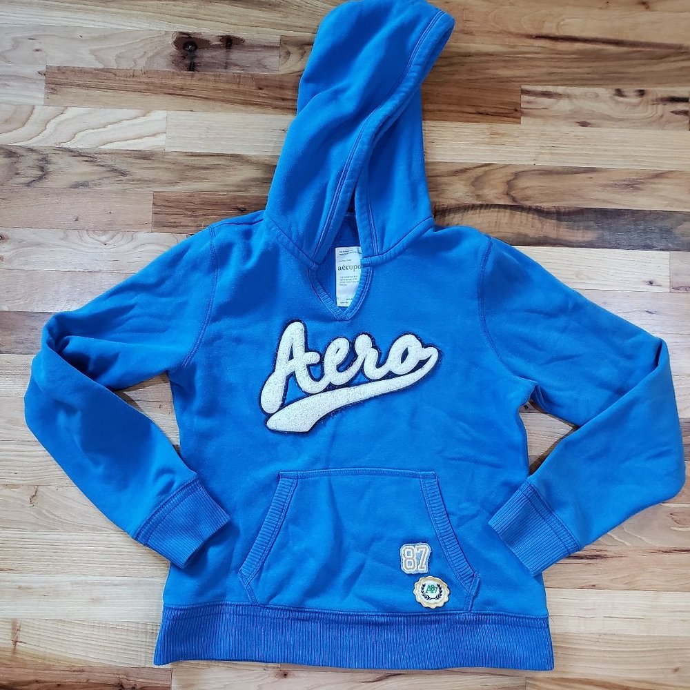 Aeropostale Blue Hoodie Large
